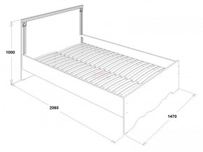 Кровать двойная Ольга 1Н + 2-а ящика (1400*2000) в Карталах - kartaly.ok-mebel.com | фото 3