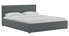 Кровать двойная Синди 160 + ортопед + ПМ + дно (арт. Марика 485 к/з (серый)) в Карталах - kartaly.ok-mebel.com | фото