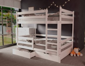 Кровать двухъярусная без крыши 80*160 Белый в Карталах - kartaly.ok-mebel.com | фото