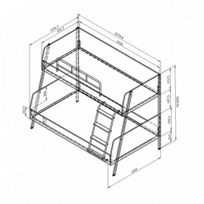 Кровать двухъярусная Дельта Лофт-20.02.04 Белый в Карталах - kartaly.ok-mebel.com | фото 2