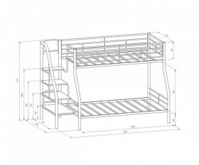 Кровать двухъярусная "Толедо-1" Коричневый/Венге в Карталах - kartaly.ok-mebel.com | фото 2