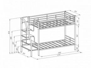 Кровать двухъярусная "Толедо" Черный/Венге в Карталах - kartaly.ok-mebel.com | фото 2