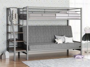 Кровать двухъярусная с диваном "Мадлен-3" (Серый/Серый) в Карталах - kartaly.ok-mebel.com | фото 1