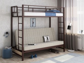 Кровать двухъярусная с диваном "Мадлен" (Коричневый/Бежевый) в Карталах - kartaly.ok-mebel.com | фото