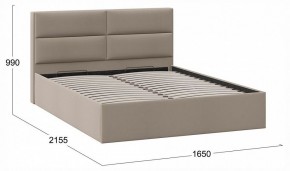 Кровать двуспальная Глосс с ПМ Тип 1 в Карталах - kartaly.ok-mebel.com | фото 4