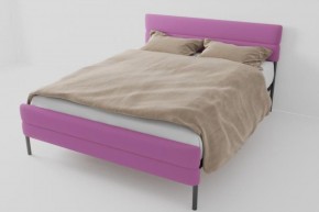 Кровать Горизонт Мини с ортопедическим основанием 800 (велюр розовый) в Карталах - kartaly.ok-mebel.com | фото