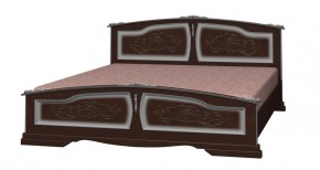 ЕЛЕНА Кровать из массива 1400 (Орех темный) в Карталах - kartaly.ok-mebel.com | фото