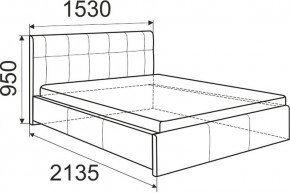 Кровать Изабелла с латами Newtone cacao 1400x2000 в Карталах - kartaly.ok-mebel.com | фото 5