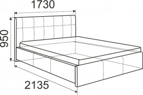 Кровать Изабелла с латами Newtone cacao 1400x2000 в Карталах - kartaly.ok-mebel.com | фото 6