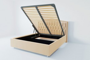 Кровать Калининград с ПМ 1600 (экокожа белая) в Карталах - kartaly.ok-mebel.com | фото
