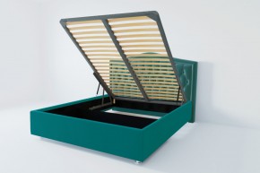 Кровать Калининград с ПМ 1600 (велюр бирюзовый) в Карталах - kartaly.ok-mebel.com | фото