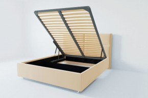 Кровать Корсика с ПМ 1600 (экокожа бежевая) в Карталах - kartaly.ok-mebel.com | фото