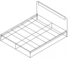 СОФИЯ Кровать КР1600 (венге/дуб белфорт) щиты в Карталах - kartaly.ok-mebel.com | фото 2