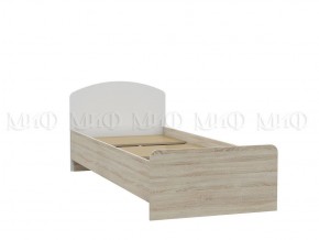 МАРТИНА Кровать 800 с настилом ЛДСП (Белый глянец/дуб сонома) в Карталах - kartaly.ok-mebel.com | фото