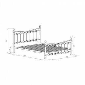 Кровать металлическая "Эльда" Черный/Золото в Карталах - kartaly.ok-mebel.com | фото 2