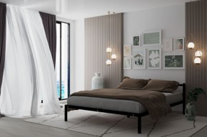Кровать Мета с матрасом 1200 (черный) в Карталах - kartaly.ok-mebel.com | фото 2