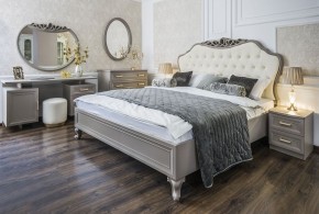 Кровать Мокко 1600 с мягким изголовьем + основание (серый камень) в Карталах - kartaly.ok-mebel.com | фото