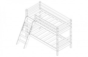 Кровать низкая с наклонной лестницей Соня (Вариант 12) в Карталах - kartaly.ok-mebel.com | фото 4