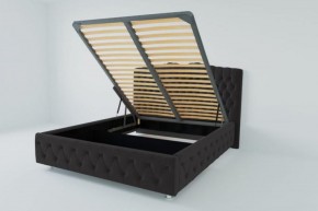 Кровать Нягань с ПМ 800 (экокожа кольт ч) в Карталах - kartaly.ok-mebel.com | фото 2