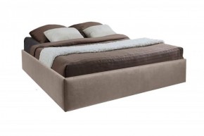 Кровать Подиум с ПМ 1600 (велюр серый) в Карталах - kartaly.ok-mebel.com | фото 1