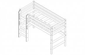 Кровать полувысокая с прямой лестницей Соня (Вариант 5) в Карталах - kartaly.ok-mebel.com | фото 4