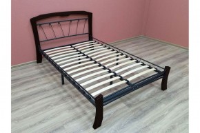 Кровать "Муза 4 Лайт" КМД9 Черная (1400*2000) (ножки-шоколад) с коваными изделиями в Карталах - kartaly.ok-mebel.com | фото 3