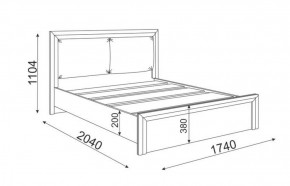Кровать 1.6 Глэдис М31 с настилом и мягкой частью (ЯШС/Белый) в Карталах - kartaly.ok-mebel.com | фото 3
