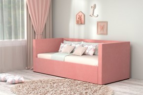 Кровать с ПМ (арт.030) (с/м 900*2000мм) (б/матр), ткань розовая в Карталах - kartaly.ok-mebel.com | фото