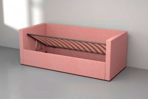 Кровать с ПМ (арт.030) (с/м 900*2000мм) (б/матр), ткань розовая в Карталах - kartaly.ok-mebel.com | фото 2