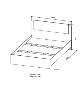 СОФИ СКР1400.1Кровать 1400 в Карталах - kartaly.ok-mebel.com | фото 2