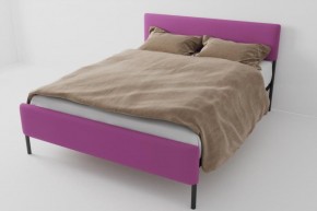Кровать Стандарт Мини с ортопедическим основанием 800 (велюр розовый) в Карталах - kartaly.ok-mebel.com | фото