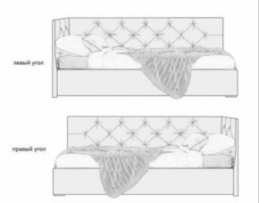 Кровать угловая Лэсли интерьерная +основание (90х200) в Карталах - kartaly.ok-mebel.com | фото 2
