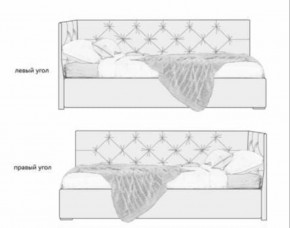 Кровать угловая Лилу интерьерная +основание (120х200) в Карталах - kartaly.ok-mebel.com | фото 2