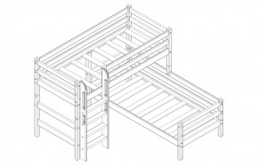 Кровать угловая с прямой лестницей Соня (Вариант 7) в Карталах - kartaly.ok-mebel.com | фото 3