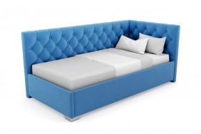 Кровать угловая Виола интерьерная +основание (90х200) 1 кат. ткани в Карталах - kartaly.ok-mebel.com | фото