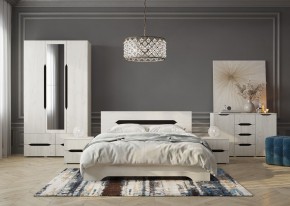 Кровать Вега 1,6 + основание (Крафт белый - Венге) в Карталах - kartaly.ok-mebel.com | фото 3