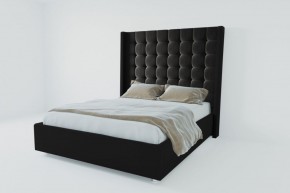 Кровать Венеция ЛЮКС с ПМ 1600 (экокожа кольт ч) в Карталах - kartaly.ok-mebel.com | фото 2