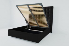 Кровать Венеция ЛЮКС с ПМ 1800 (экокожа кольт ч) в Карталах - kartaly.ok-mebel.com | фото 2