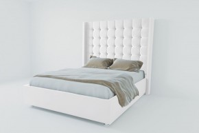 Кровать Венеция ЛЮКС с ПМ 800 (экокожа белая) в Карталах - kartaly.ok-mebel.com | фото 2