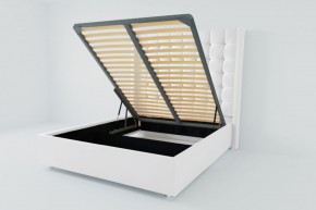 Кровать Венеция ЛЮКС с ПМ 900 (экокожа белая) в Карталах - kartaly.ok-mebel.com | фото