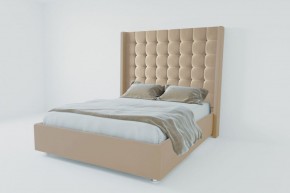 Кровать Венеция ЛЮКС с ПМ 900 (велюр светло-серый) в Карталах - kartaly.ok-mebel.com | фото 2