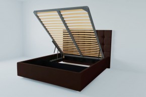 Кровать Венеция с ПМ 1800 (экокожа коричневая) в Карталах - kartaly.ok-mebel.com | фото 2