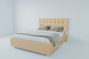 Кровать Венеция с ПМ 800 (экокожа бежевая) в Карталах - kartaly.ok-mebel.com | фото 2