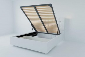 Кровать Венеция с ПМ 1600 (экокожа белая) в Карталах - kartaly.ok-mebel.com | фото
