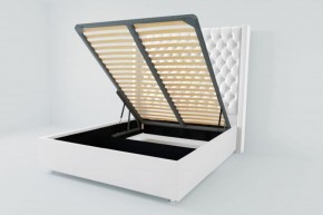 Кровать Версаль ЛЮКС с ПМ 800 (экокожа белая) в Карталах - kartaly.ok-mebel.com | фото 2