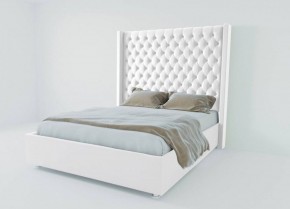 Кровать Версаль ЛЮКС с ПМ 900 (экокожа белая) в Карталах - kartaly.ok-mebel.com | фото