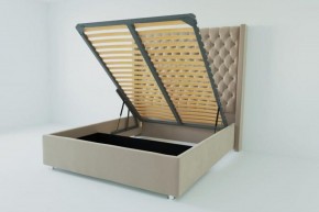 Кровать Версаль ЛЮКС с ПМ 900 (велюр светло-серый) в Карталах - kartaly.ok-mebel.com | фото 2