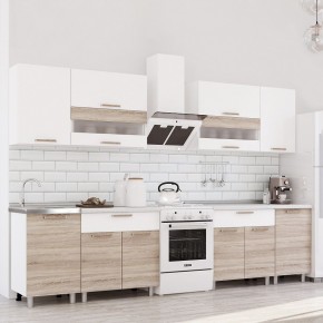 Кухня Айсбери 2.4 м (Белый/Дуб Сонома) в Карталах - kartaly.ok-mebel.com | фото