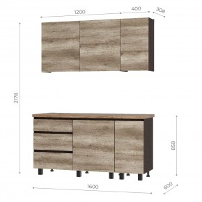 Кухня Энигма 1.6 м (венге/дуб каньон) в Карталах - kartaly.ok-mebel.com | фото 5