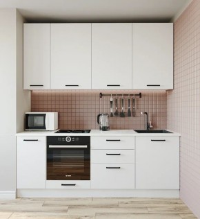 Кухонный гарнитур Белый Глянец 2200 h950 (Стол. 38мм) в Карталах - kartaly.ok-mebel.com | фото
